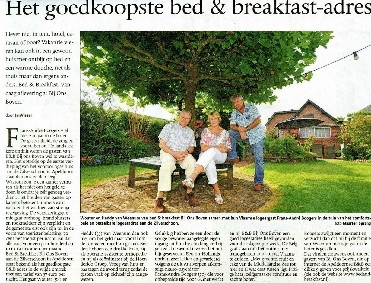 Bij ons Boven - B&B Apeldoorn